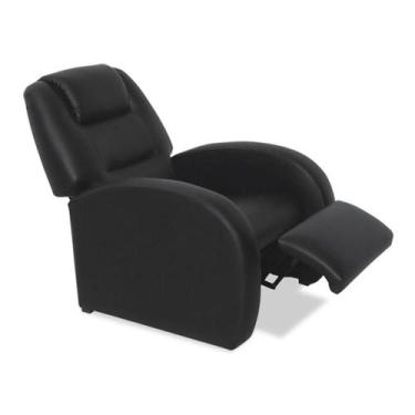 Imagem de Poltrona Reclinável Civic material sintético Preta - Modern