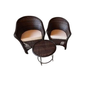 Imagem de Kit 2 Poltronas E Mesinha De Centro Fibra Sintética