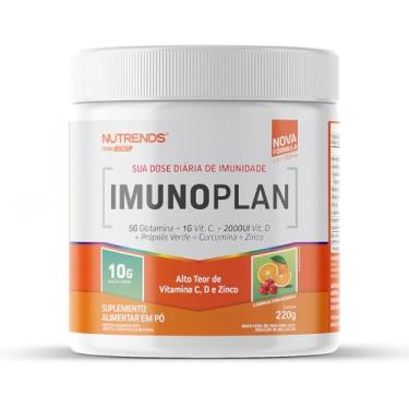 Imagem de Imunoplan 220g, Glutamina, Vita C e D, Própolis, Curcumina, Zinco, Sabor Laranja com Acerola, Nutrends