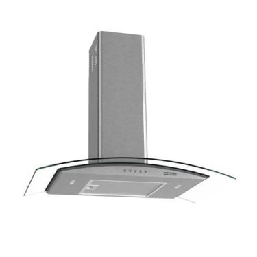 Imagem de Coifa Parede Clean Kromanox Vidro Curvo 75cm Nardelli, 110V