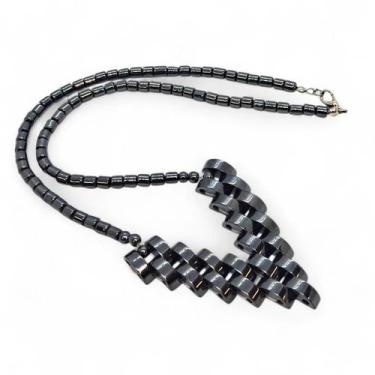 Imagem de Colar Hematita de Coração JoiaCalmante e Ajustável 27 cm - Flash