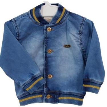 Imagem de Casaco / Jaqueta Jeans Bomber Luxo Bebê Menina Elastano 2584 - Katita 