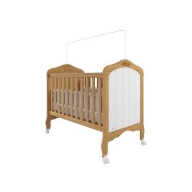 Imagem de Berço Provençal Permobili Harmonia Americano minicacama MDF, Nature Br