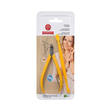 Imagem de Jogo Alicate de Cutícula em Aço Inox com Espátula Duplex de Plástica A