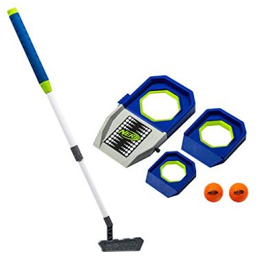 Imagem de NERF Conjunto de golfe Trick Shot – Conjunto completo de golfe para crianças em ambientes internos e externos – Inclui putter, bolas, rampa e copos – Conjunto de golfe multifuncional para crianças