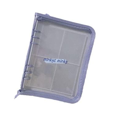 Imagem de A5 A6 Fichário com zíper para fotos e cartões postais, organizador de cartões postais, caderno com 10 capas de papelaria escolar