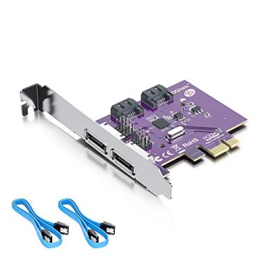 Imagem de Placa de controle sem raid, 2 portas eSATA3.0 ou 2 portas SATA3.0, X1, com 2 cabos SATA, suporta SSD e HDD