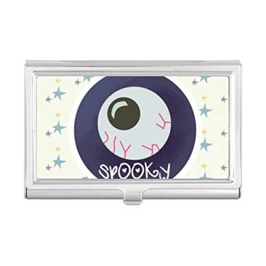 Imagem de Caixa de bolso para porta-cartões de visita com globo realista redondo de Halloween