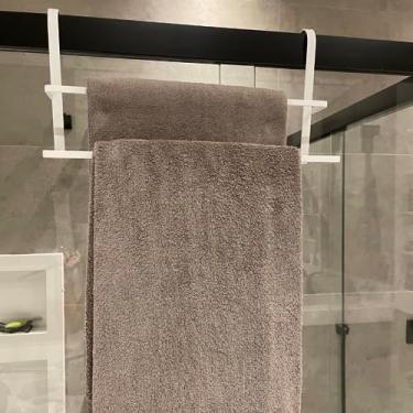 Imagem de SUPORTE TOALHEIRO DUPLO PARA BOX BANHEIRO PORTA TOALHA DUPLO BOX REFORÇADO (Branco)