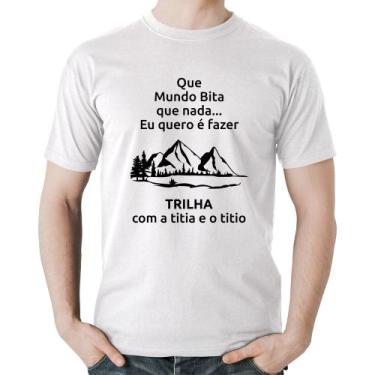 Imagem de Camiseta Algodão Trilha Com A Titia E O Titio Trekking - Foca Na Moda