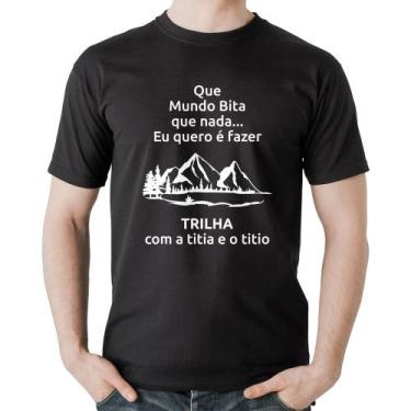Imagem de Camiseta Algodão Trilha Com A Titia E O Titio Trekking - Foca Na Moda