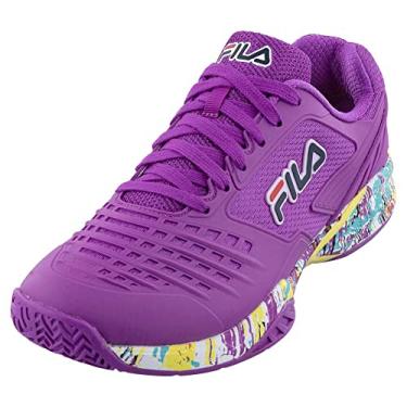 Imagem de Fila Tênis feminino Axilus 2 Energized Flor de Cacto Roxo e Branco, Flor de cacto roxo e branco, 9.5 B(M) US