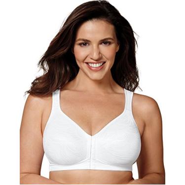 Imagem de Playtex Sutiã feminino 18 horas com fecho frontal sem aro e cobertura total USE525, Branco, 44B
