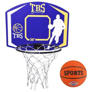 Imagem de Kit Tabela Basquete À Prova D`água Aro 41cm + Rede + Bola N7 Tamanho Oficial