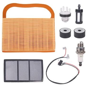 Imagem de Mikatesi 4238 140 4401 filtro de ar pré-limpador e interruptor de parada com fios e kit de ajuste de pé de amortecedor de borracha para STIHL TS410 TS410Z TS420 TS420Z Serra de corte de concreto peças