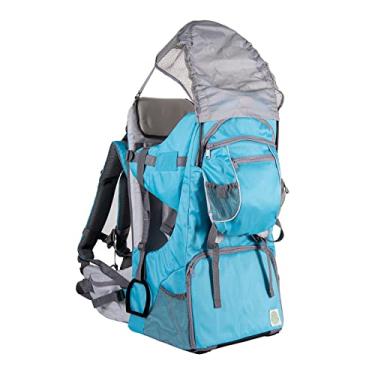 Imagem de Mochila infantil para caminhada, mochila de acampamento, carregadores infantis com capa de sol para chuva, Green-blue, Medium