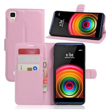 Imagem de Capa para LG X Power, capa carteira flip de couro PU premium com compartimento para cartão, suporte e fecho magnético [capa interna de TPU à prova de choque] Compatível com LG X POWER