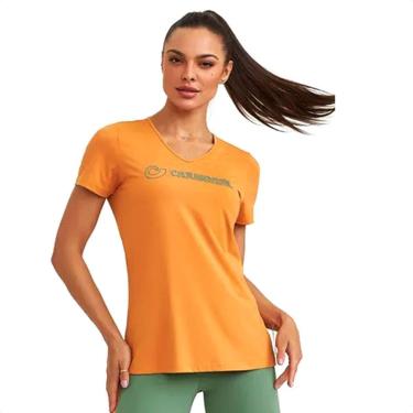 Imagem de Camiseta Caju Brasil UV com Silk Caramelo - Feminino-Feminino