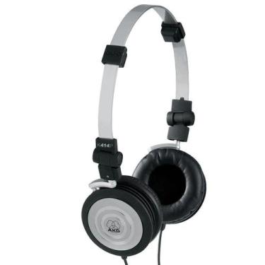 Imagem de Fone de Ouvido AKG K414 P com Bolsa Profissional, Preto e Prata