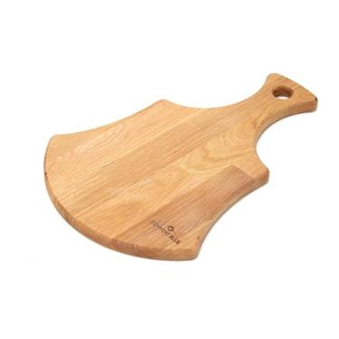 Imagem de Tábua de corte de madeira de carvalho, ótima para cortar, cortar ou servir, carne, legumes, tábua de queijo, 39 x 27 x 26 cm, presente de Natal para mãe, tia, esposa, menina para todos na cozinha