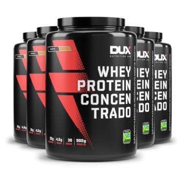 Imagem de Kit 5 Whey Protein Concentrado Dux Banoffee 900g