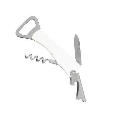 Imagem de Canivete Inox Abridor/Saca-Rolha Branco Garçom - Tramontina