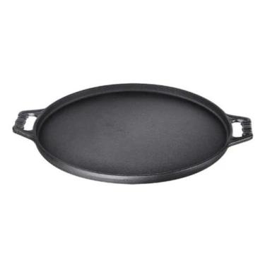 Imagem de Forma Pizza e Carne  Ferro 25 cm P/ Fogão Indução, A Gás, Forno  e etc