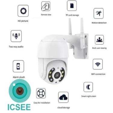 Imagem de Câmera Segurança Smart Ip 360 Wifi Icsee Robozinho  FUll HD Prova D'ág