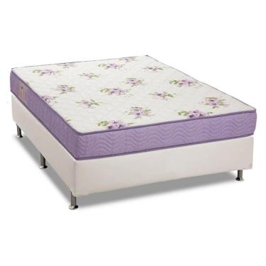 Imagem de Conjunto Box Casal: Colchão Espuma Ortobom Physical Super Resistente + Base CRC Courano...