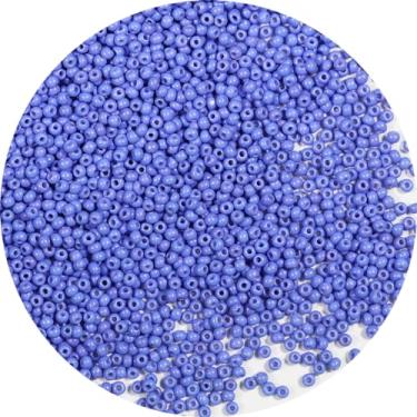 Imagem de Bala&Fillic Contas de semente redondas de 2 mm 9500 peças/100 gramas em saco 12/0 azul índigo pequenas contas de sementes artesanais para fazer joias, brincos, pulseiras, colar (azul índigo)