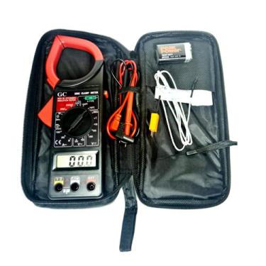 Imagem de Alicate Amperimetro Digital Com Medidor De Temperatura 266C - golden c