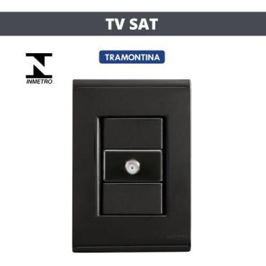 Imagem de Conj tomada tv sat liz grafite tramontina