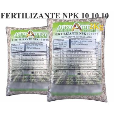 Imagem de Fertilizante NPK 10 10 10 - 2Kg Jardins, Arvores, Frutiferas - AGROADU