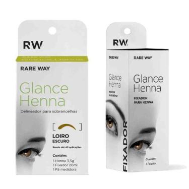 Imagem de Kit Glance Henna Design Sobrancelha Escolha cor + Fixador Dermatologic