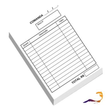 Imagem de Bloco de Comanda para Lanchonete, Comércios, Restaurantes - 40 blocos 