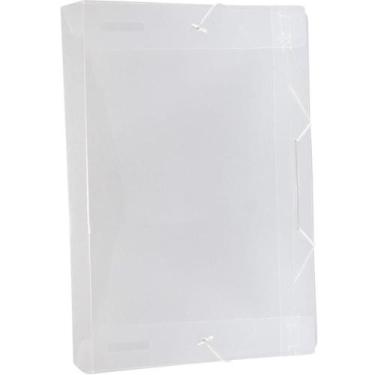 Imagem de Pasta ABA Elástica Plástica Ofício 55MM Cristal - Pacote com 10 Unidad