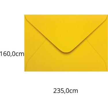 Imagem de Envelope Convite Colorido 160X235 Amarelo Rio de Janeiro 80G PCT com 1