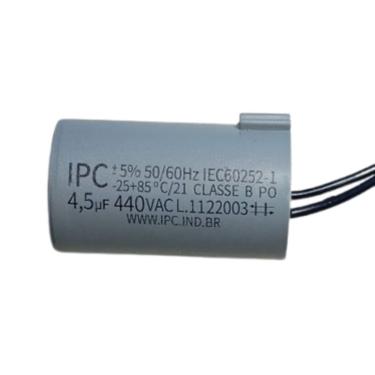 Imagem de Capacitor Para Ventilador 2 Fios 4,5uf 440vac 50/60hz