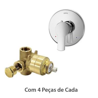 Imagem de Kit Acabamento Chess/Gali + Misturador Base Monocomando B/P Docol