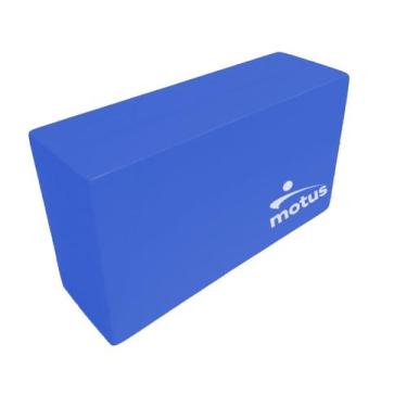 Imagem de Bloco de yoga e pilates 23x13x7cm Motus Esportes, Azul royal