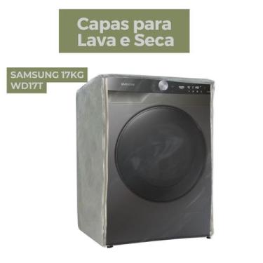 Imagem de Capa para lava e seca samsung 17kg wd17t smart transparente flex - Cap