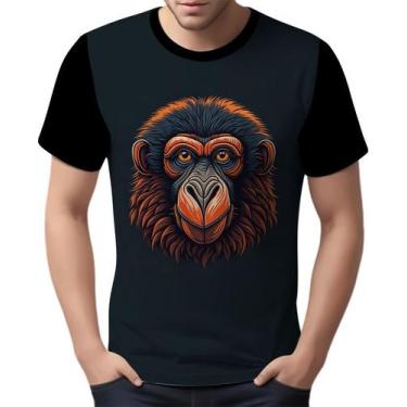 Imagem de Camisa Camiseta Babuino Macaco Gorila Face Animais Selva 6 - Enjoy Sho