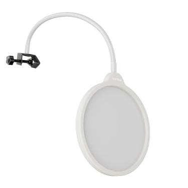 Imagem de BOILUZIO Filtro Pop profissional de microfone, suporte de microfone pescoço de ganso flexível premium e escudo de máscara de som de camada dupla para Blue Yeti, bola de neve azul e muito mais,