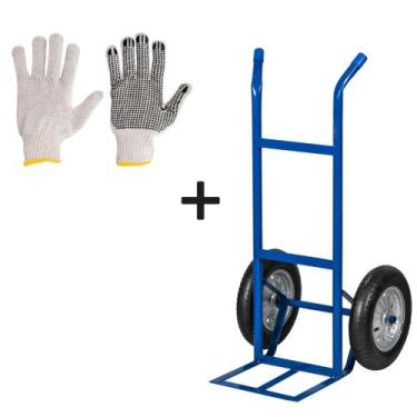 Imagem de Carrinho de Carga Armazém 150Kg Reforçado Metalosa Com Luva de Malha U