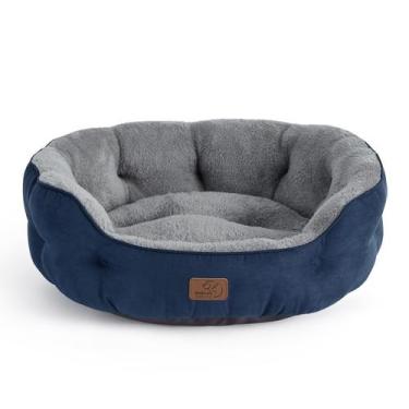Imagem de Cama Redonda para Pets Bedsure (50cm) - Azul Marinho - Para Cães e Gat