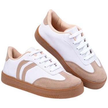 Imagem de Tênis Casual Feminino Leve Confortável  Castelly Calçados, Branco, 35