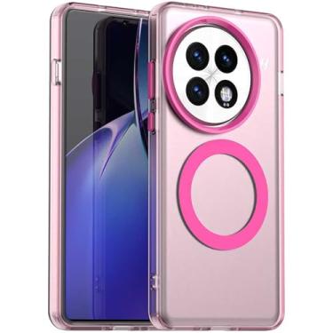 Imagem de NINKI Capa magnética compatível com OnePlus 13 capa de carregamento sem fio, [compatível com MagSafe] Capa protetora fina de policarbonato fosco translúcido TPU para One Plus 13 capa de telefone para