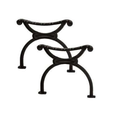 Imagem de Par Pé de Banco Praça Jardim Banqueta Bola em Ferro Fundido - FUNDIÇÃO