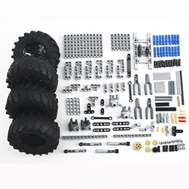 Imagem de TTLYHEK Technics Parts Cars Suspension System with Tire 107x44 Technical Parts Set Compatible with All Major Brands, MOC Parts Building Toy DIY Accessories (200pcs)