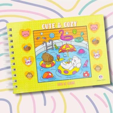 Imagem de Livro de Colorir Estilo Bobbie Goods Cozy Friends Capa Dura Holográfic